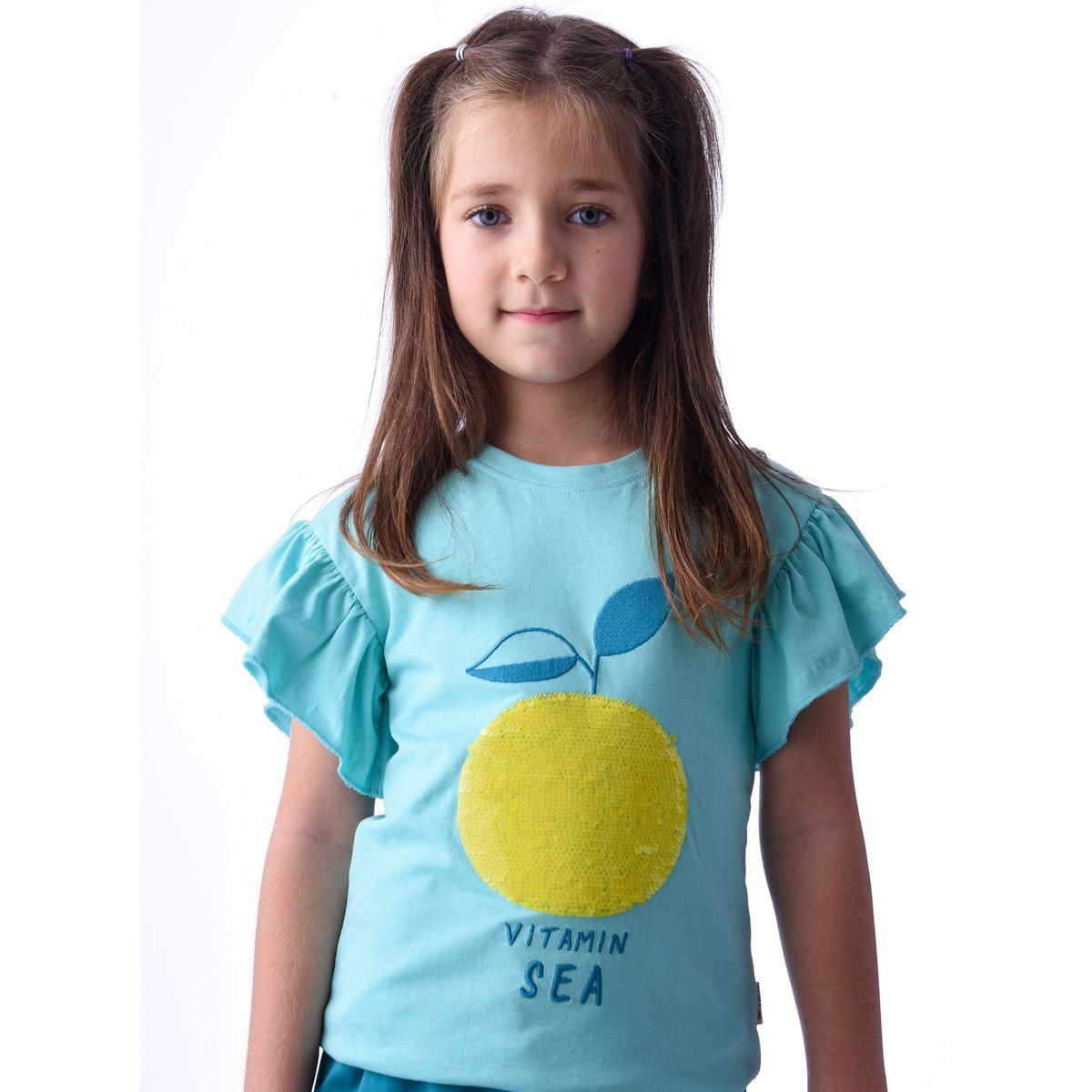 Victor and Jane X Styli  Sequined Frill Sleeve T-Shirt & Skorts Set-girls-clothing-setsandcoords-image-4