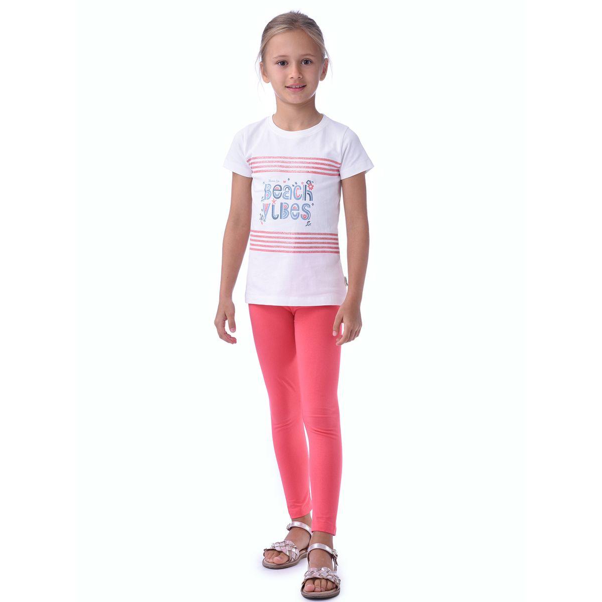 Victor and Jane X Styli  Beach Vibes Graphic T-Shirt & Leggings Set-girls-clothing-setsandcoords-image-1