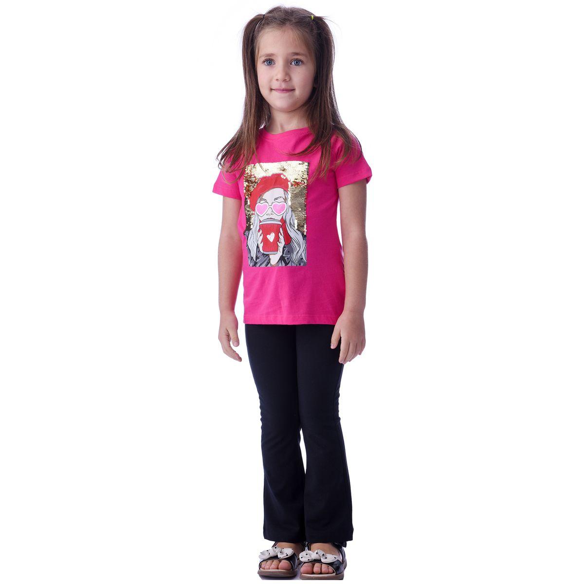مجموعة من ليقنز مع بلوزة مزينة بالترتر فيكتور آند جين × ستايلي-girls-clothing-setsandcoords-image-1