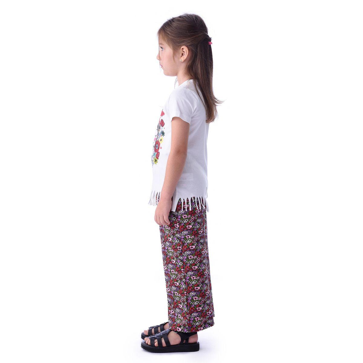 مجموعة من بنطال مع تيشيرت بحافة مزينة بشراشيب فيكتور آند جين × ستايلي-girls-clothing-setsandcoords-image-3