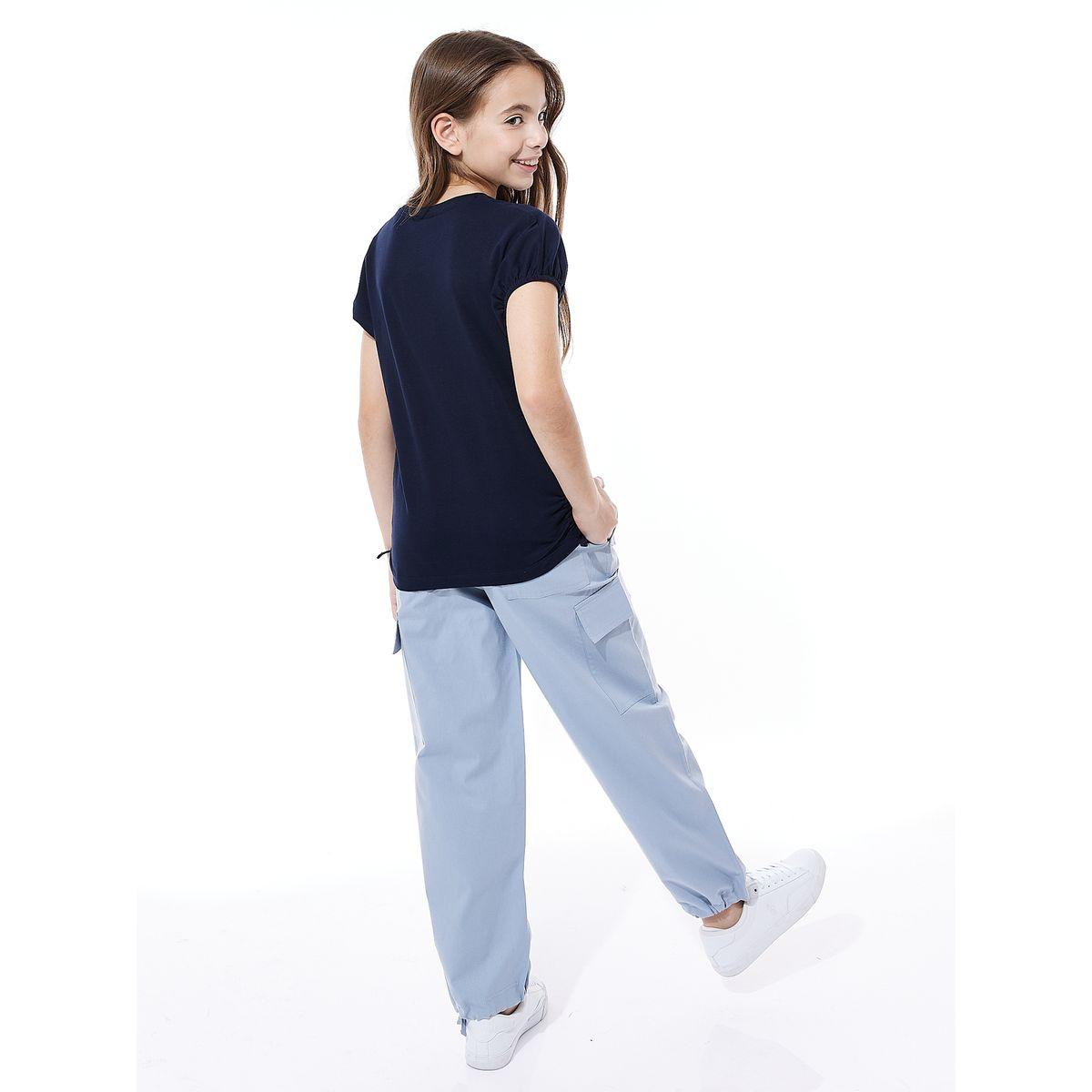 Victor and Jane X Styli  Sequined Ruched T-Shirt & Cargo Pants Set-girls-clothing-setsandcoords-image-4