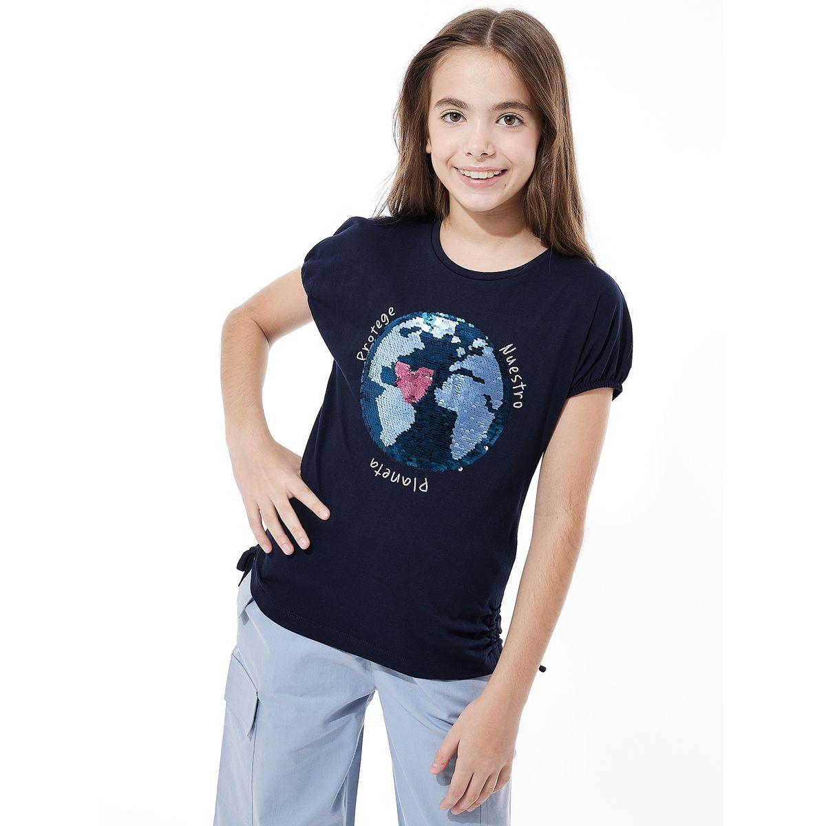 Victor and Jane X Styli  Sequined Ruched T-Shirt & Cargo Pants Set-girls-clothing-setsandcoords-image-5