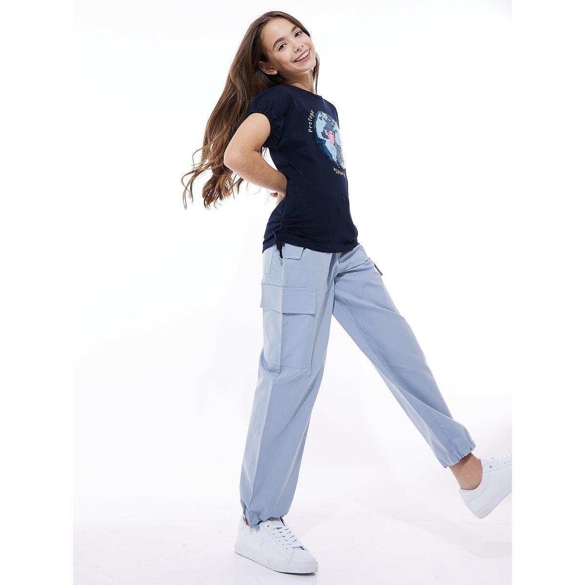 مجموعة من بنطال كارجو مع تيشيرت مزين بالترتر فيكتور آند جين × ستايلي-girls-clothing-setsandcoords-image-8
