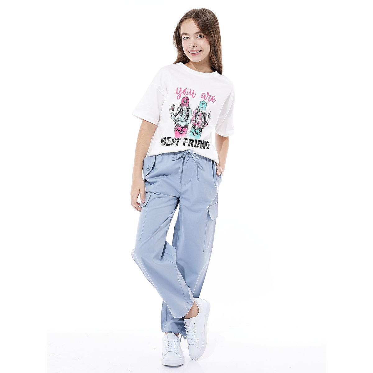 Victor and Jane X Styli  Studded Graphic Print T-Shirt & Cargo Pants Set-girls-clothing-setsandcoords-image-1