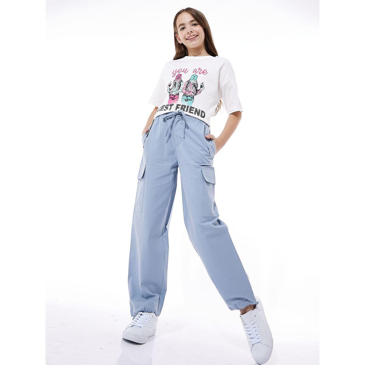 Victor and Jane X Styli  Studded Graphic Print T-Shirt & Cargo Pants Set-girls-clothing-setsandcoords-image-6