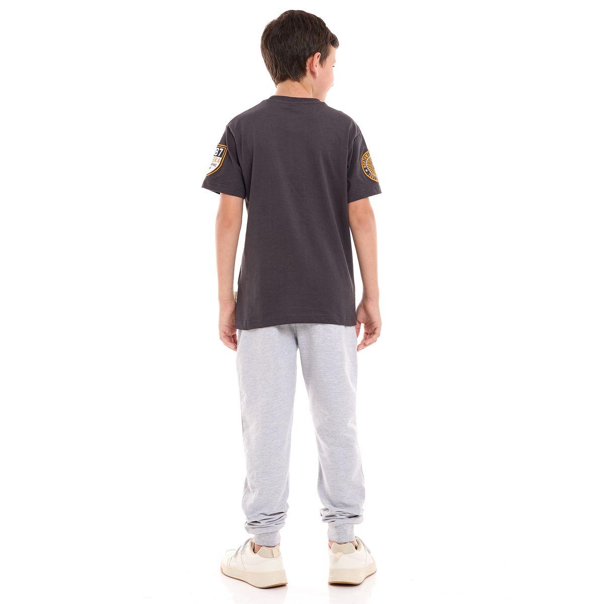 Victor and Jane X Styli  Embroidered Patch Printed T-Shirt & Joggers Set-boys-clothing-setsandcoords-image-2