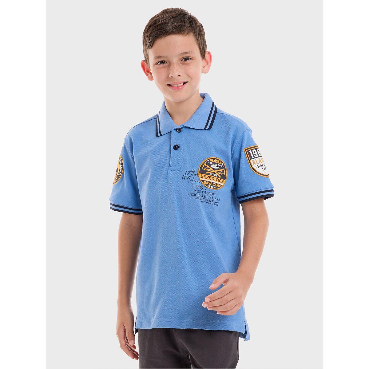 Victor and Jane X Styli  Embroidered Patch Polo T-Shirt & Shorts Set-boys-clothing-setsandcoords-image-3