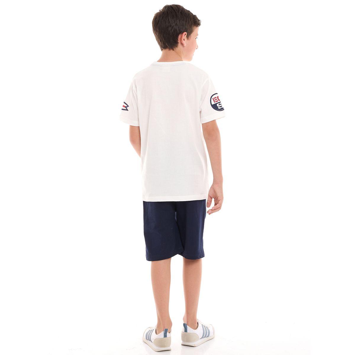 Victor and Jane X Styli  Embroidered Patch Printed T-Shirt & Shorts Set-boys-clothing-setsandcoords-image-2