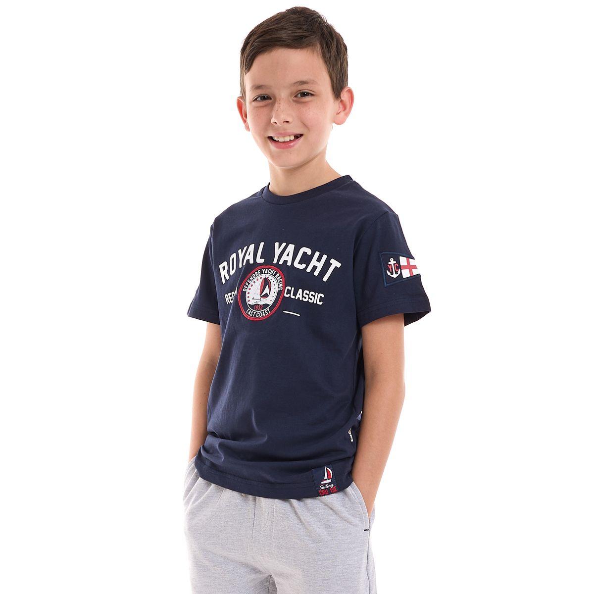 مجموعة من شورت مع تيشيرت بتفاصيل مُطرّزة فيكتور آند جين × ستايلي-boys-clothing-setsandcoords-image-3