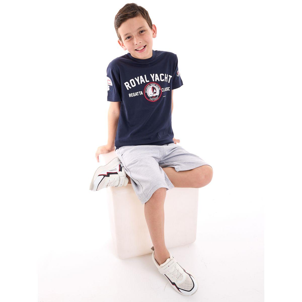 مجموعة من شورت مع تيشيرت بتفاصيل مُطرّزة فيكتور آند جين × ستايلي-boys-clothing-setsandcoords-image-5