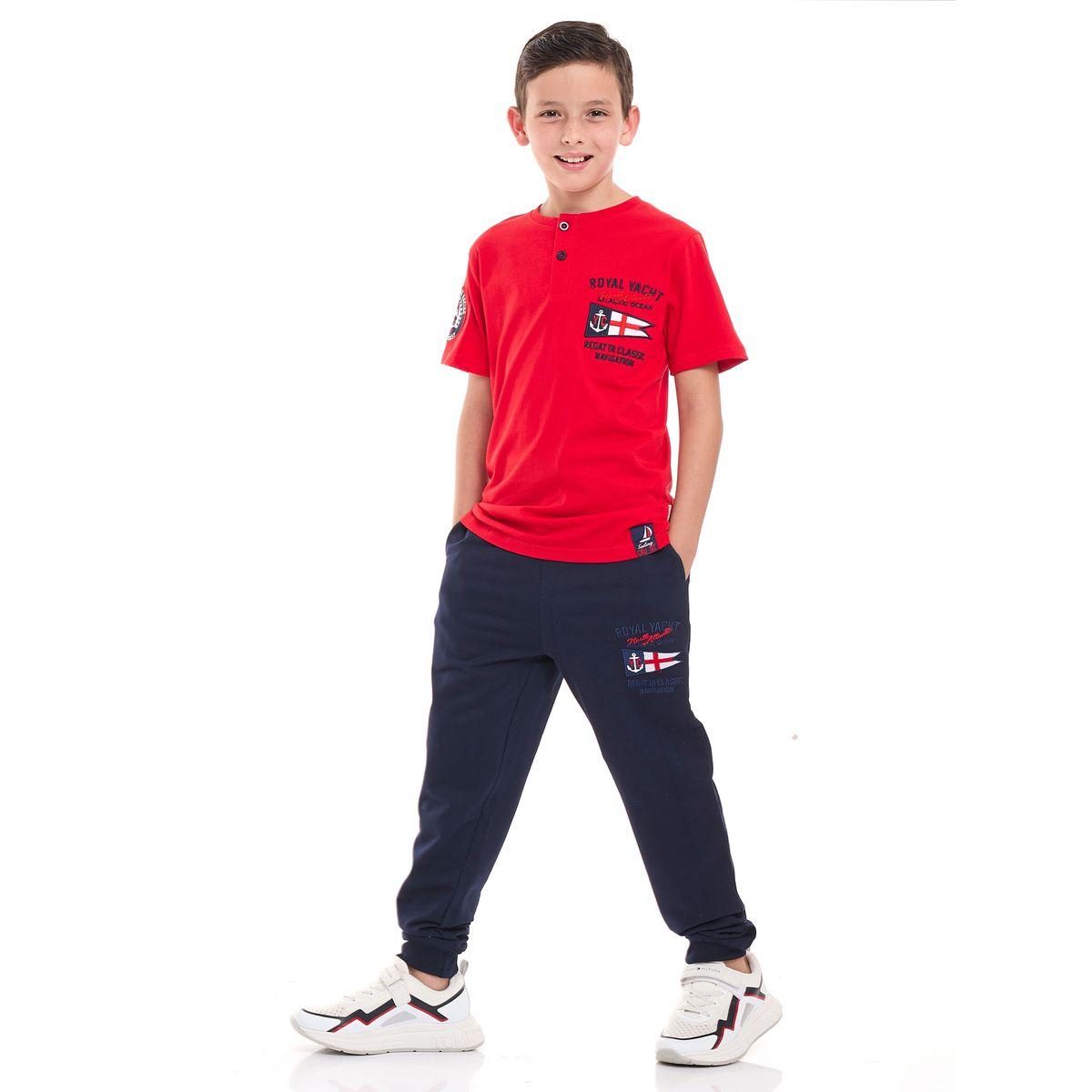 مجموعة من جوغر وتيشيرت بتفاصيل مُطرّزة فيكتور آند جين × ستايلي-boys-clothing-setsandcoords-image-1