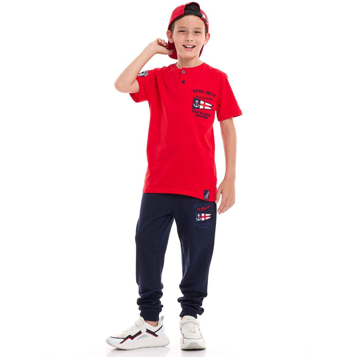 مجموعة من جوغر وتيشيرت بتفاصيل مُطرّزة فيكتور آند جين × ستايلي-boys-clothing-setsandcoords-image-5