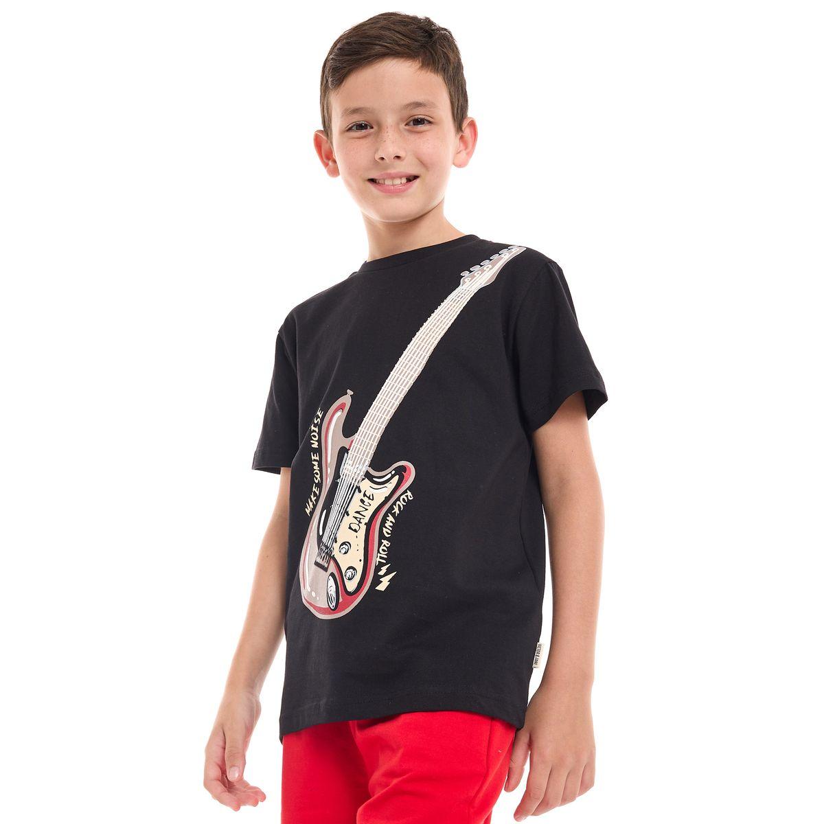 مجموعة من شورت مع تيشيرت بطبعة جرافيك فيكتور آند جين × ستايلي-boys-clothing-setsandcoords-image-3