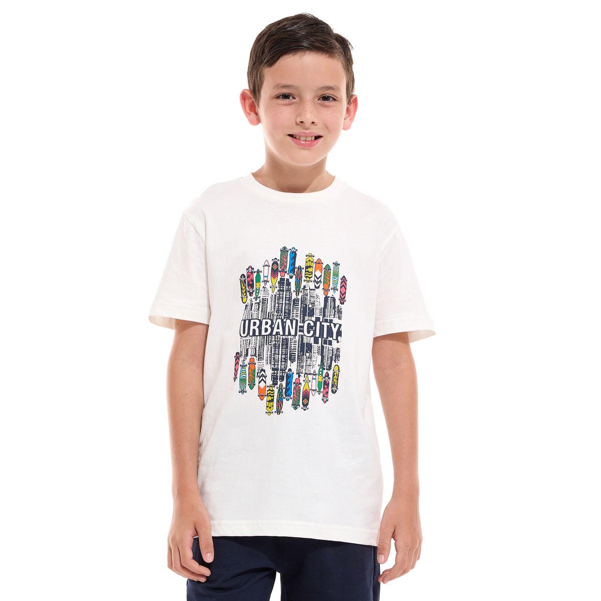 مجموعة من شورت مع تيشيرت بطبعة جرافيك فيكتور آند جين × ستايلي-boys-clothing-setsandcoords-image-3