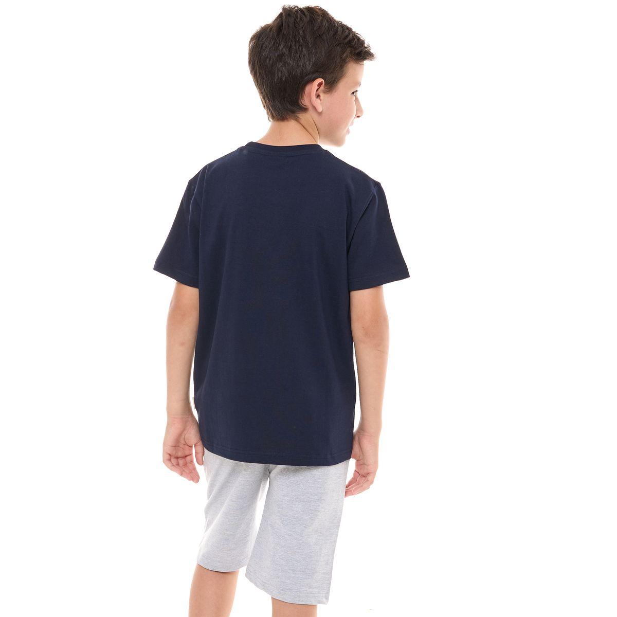 مجموعة من شورت مع تيشيرت بطبعة جرافيك فيكتور آند جين × ستايلي-boys-clothing-setsandcoords-image-2