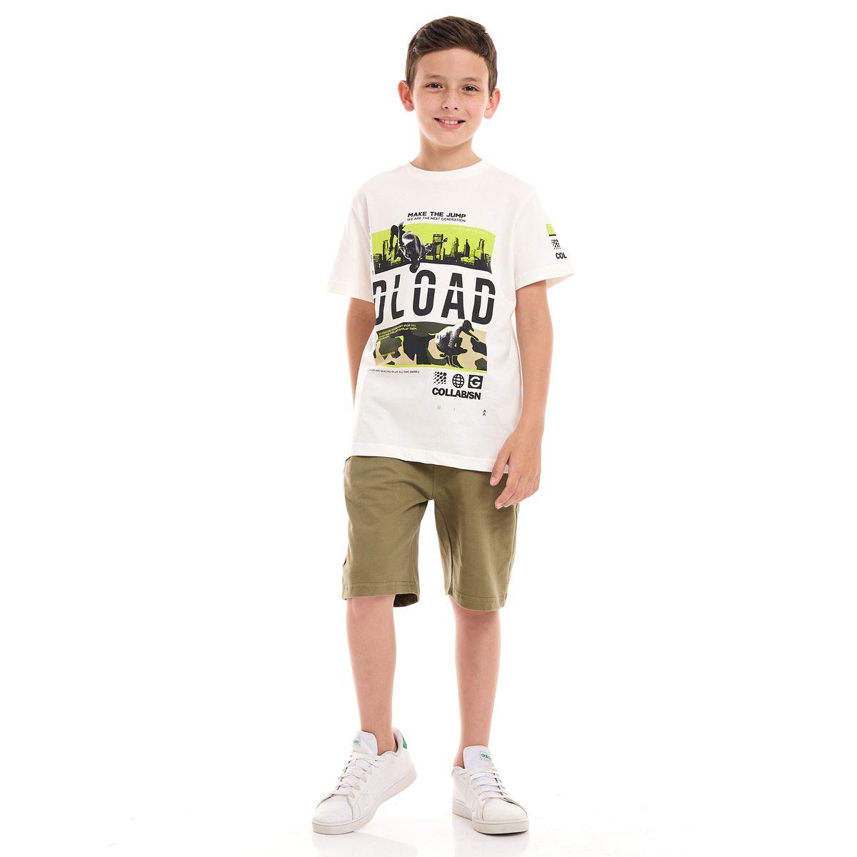 Victor and Jane X Styli  Front Graphic T-Shirt & Shorts Set-boys-clothing-setsandcoords-image-1