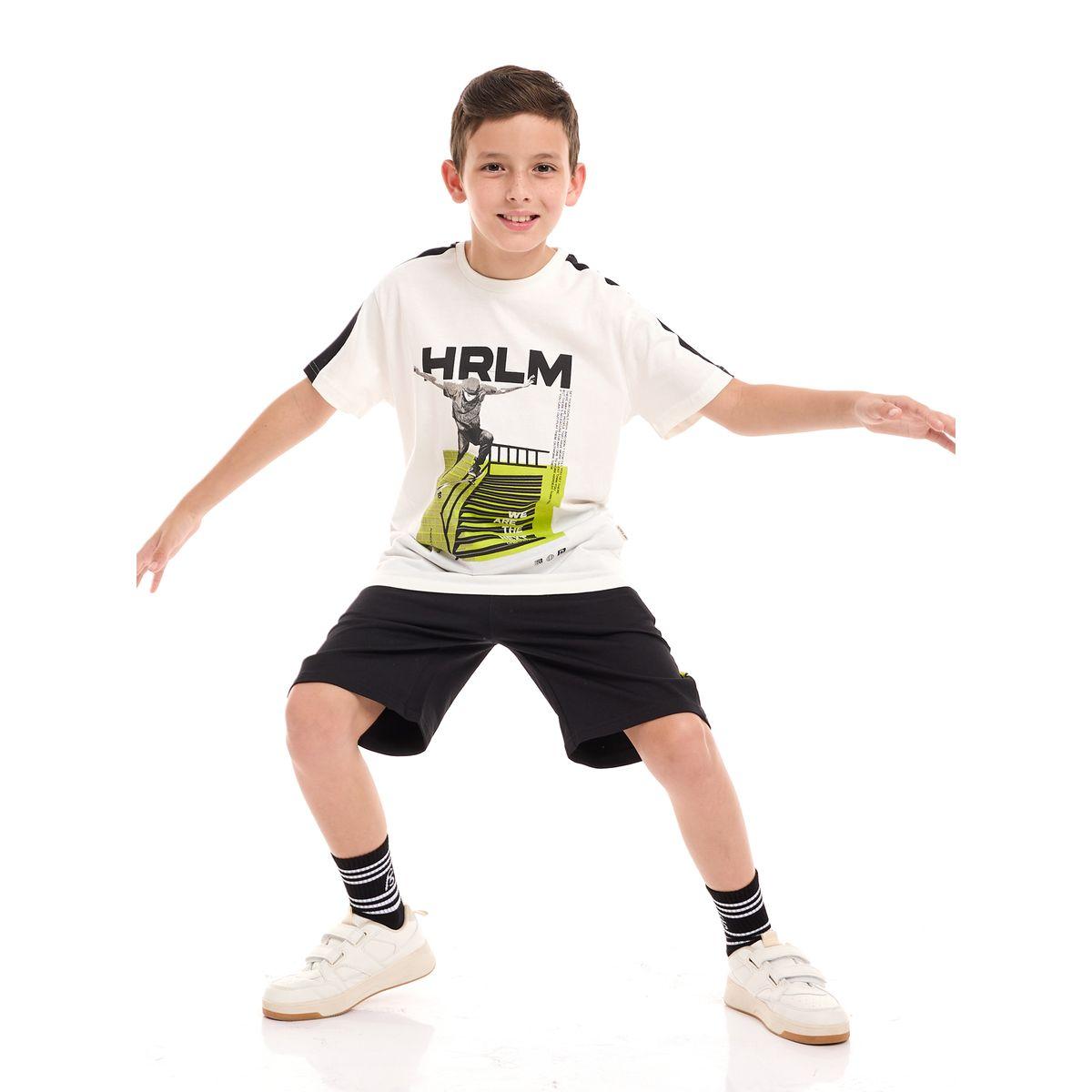 Victor and Jane X Styli  Skate Graphic Print T-Shirt & Shorts Set-boys-clothing-setsandcoords-image-1