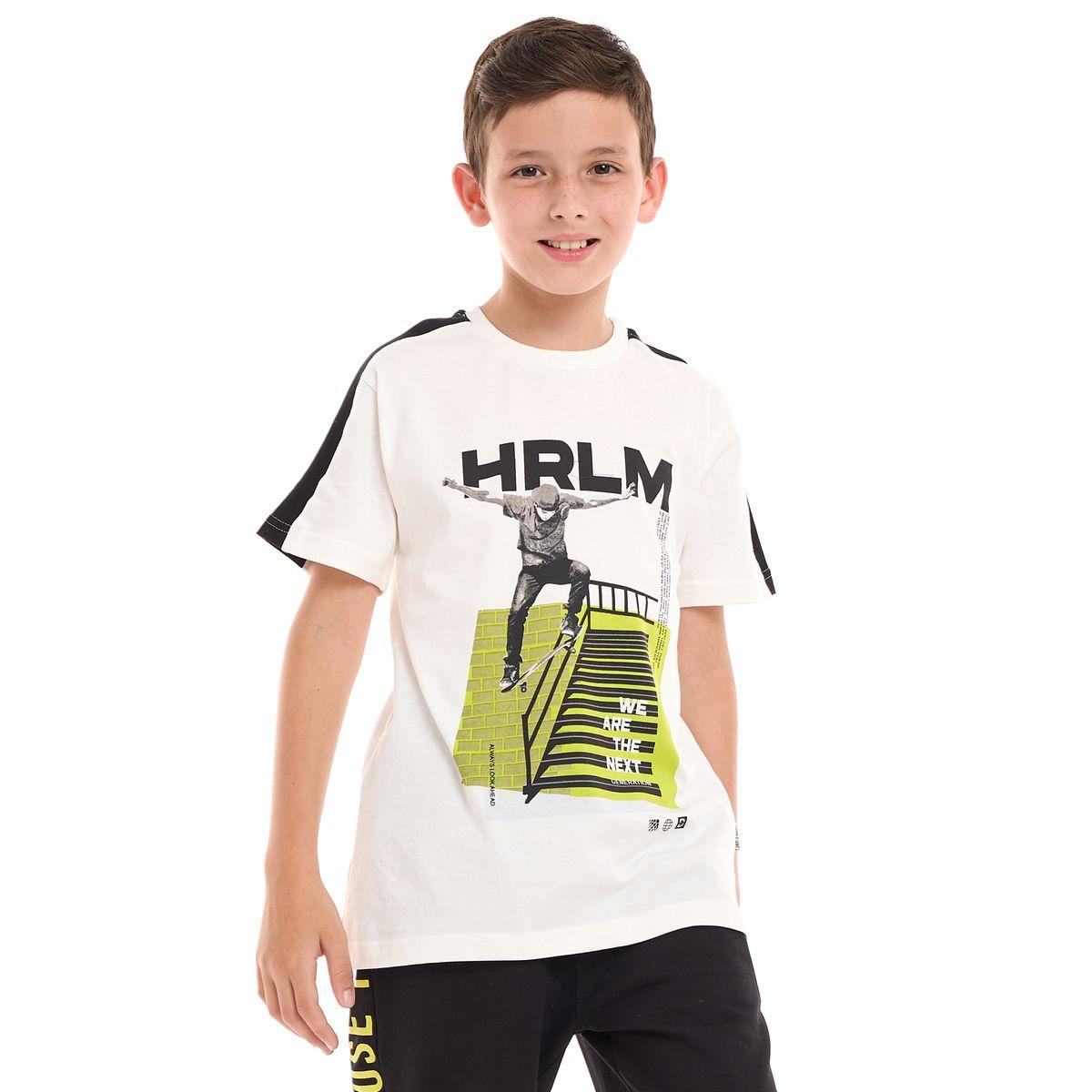 مجموعة من شورت مع تيشيرت بطبعة جرافيك فيكتور آند جين × ستايلي-boys-clothing-setsandcoords-image-3