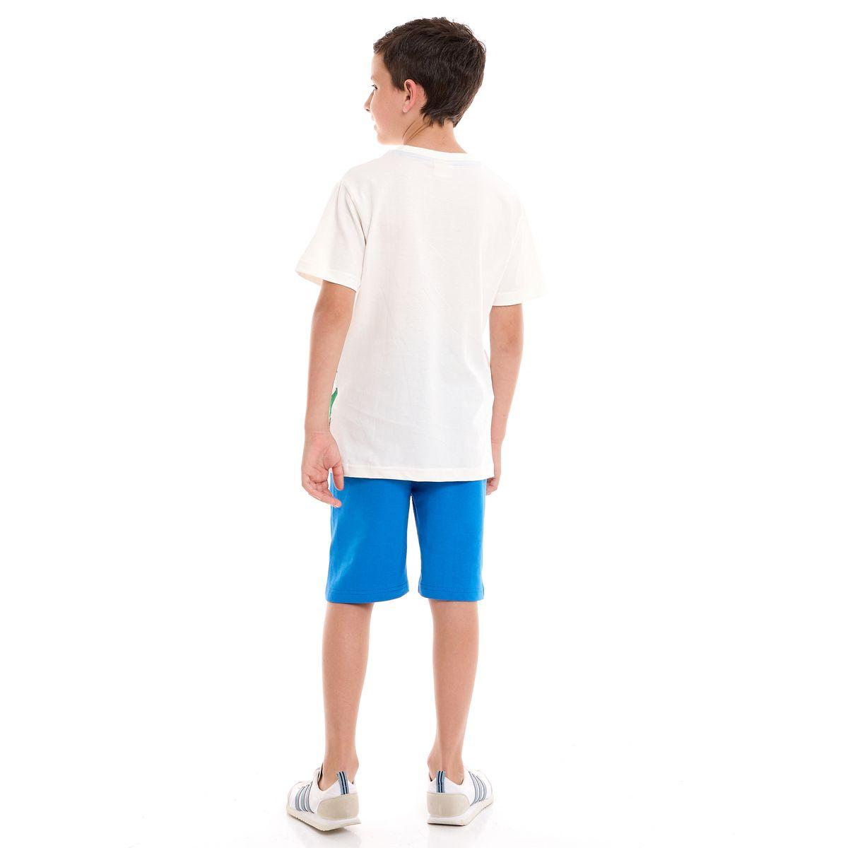 مجموعة من شورت مع تيشيرت بطبعة جرافيك فيكتور آند جين × ستايلي-boys-clothing-setsandcoords-image-2