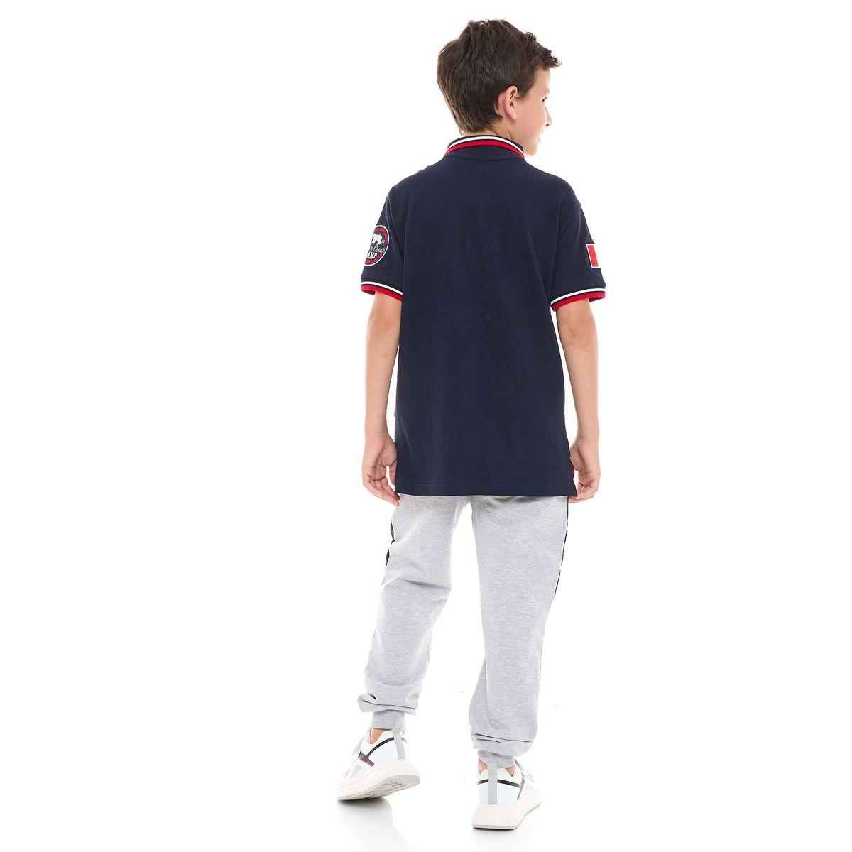 مجموعة من جوغر مع تيشيرت بياقة بولو فيكتور آند جين × ستايلي-boys-clothing-setsandcoords-image-2
