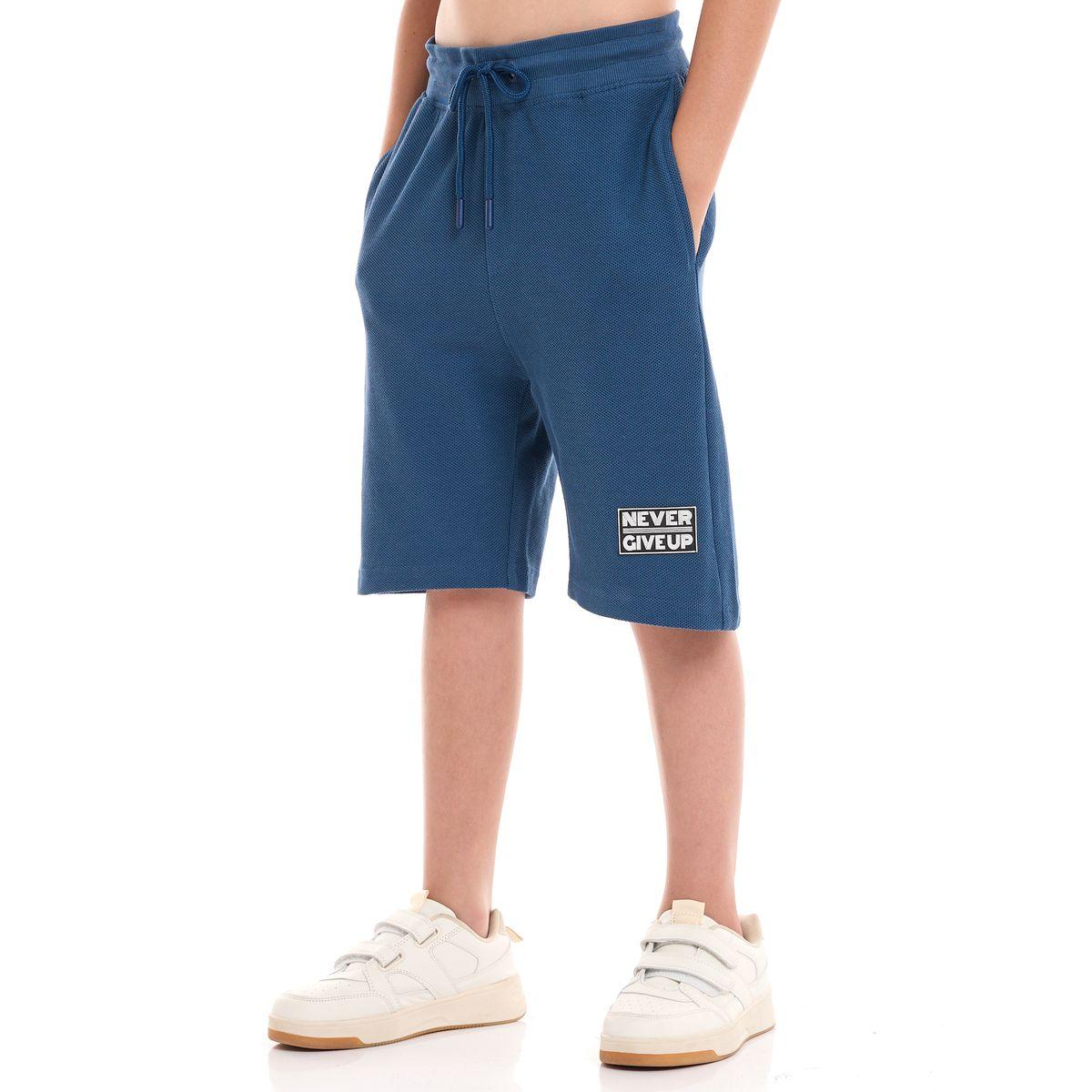 Victor and Jane X Styli  Textured Knit Patch Detail Longline T-Shirt & Shorts Set-boys-clothing-setsandcoords-image-4