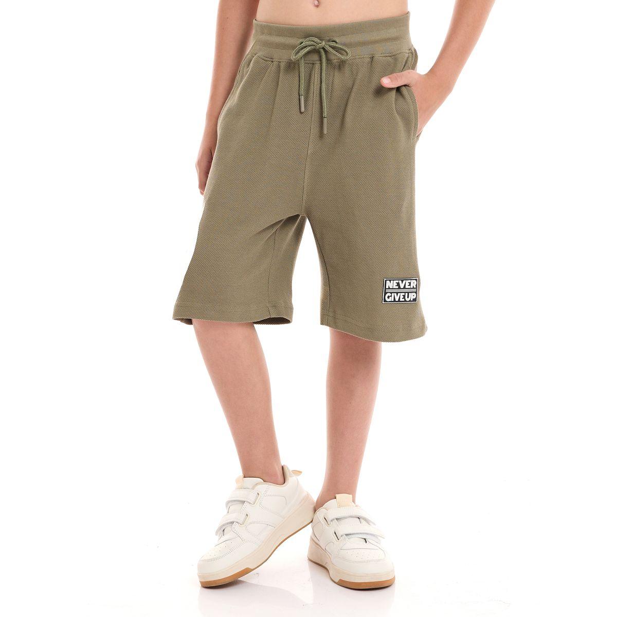 Victor and Jane X Styli  Textured Knit Patch Detail Longline T-Shirt & Shorts Set-boys-clothing-setsandcoords-image-4