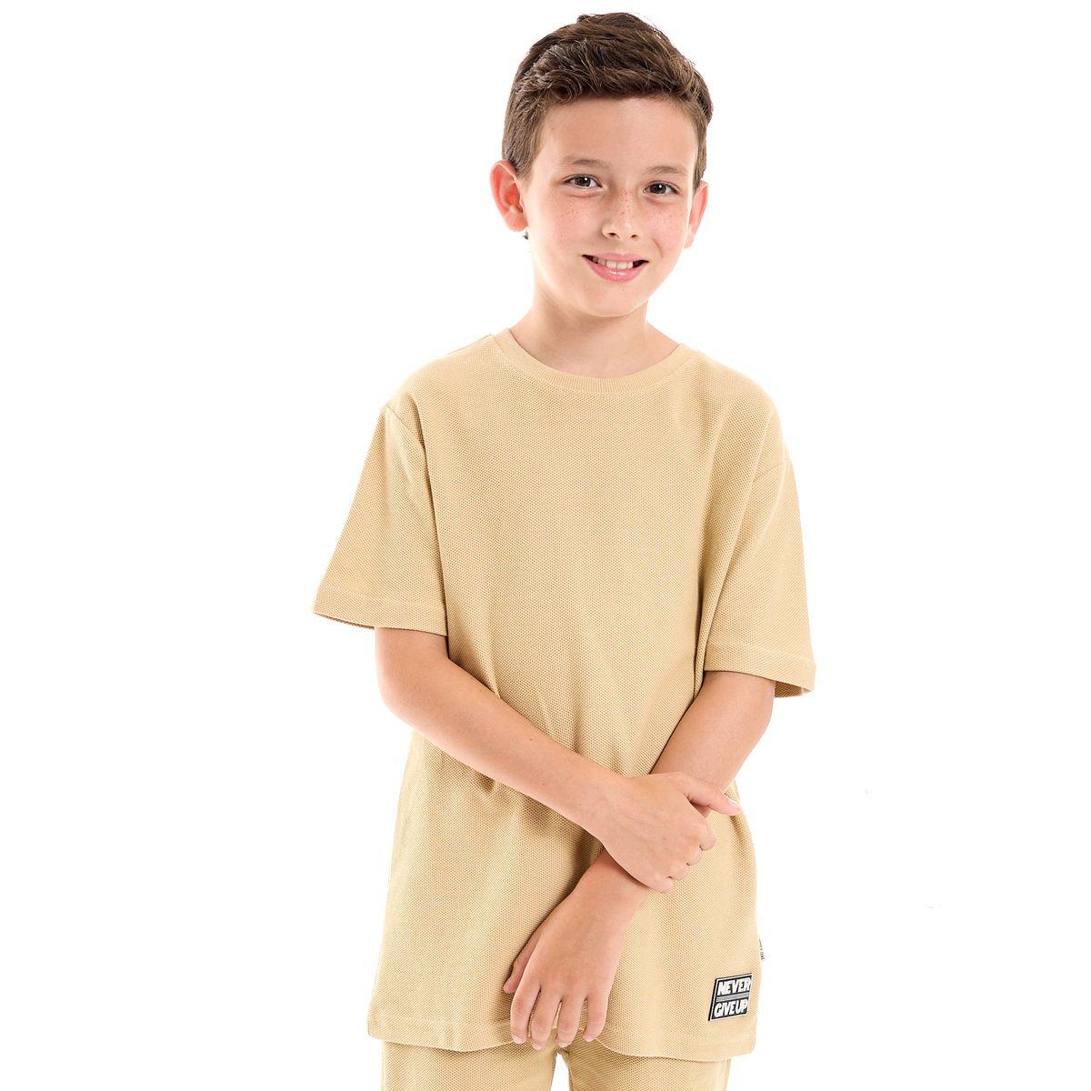 مجموعة من شورت مع تيشيرت بتفاصيل بارزة الملمس فيكتور آند جين × ستايلي-boys-clothing-setsandcoords-image-3