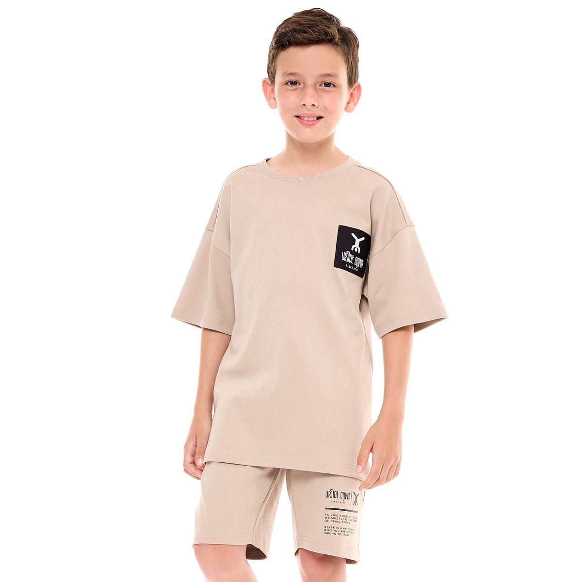 Victor and Jane X Styli  Dropped Shoulder Oversized T-Shirt & Shorts Set-boys-clothing-setsandcoords-image-1