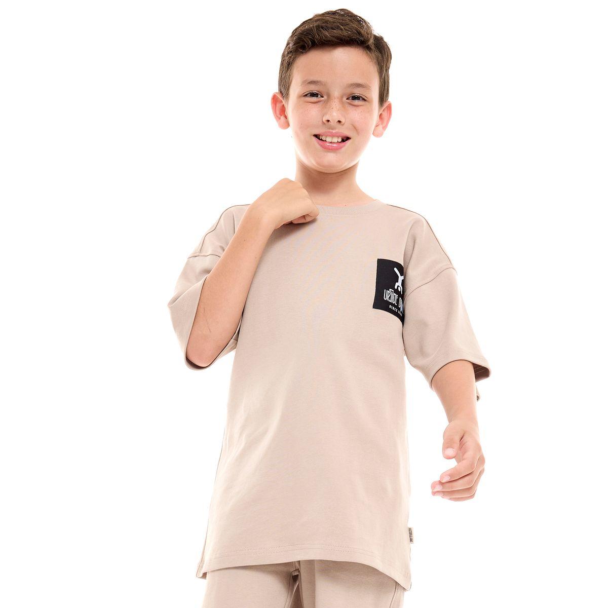 Victor and Jane X Styli  Dropped Shoulder Oversized T-Shirt & Shorts Set-boys-clothing-setsandcoords-image-3