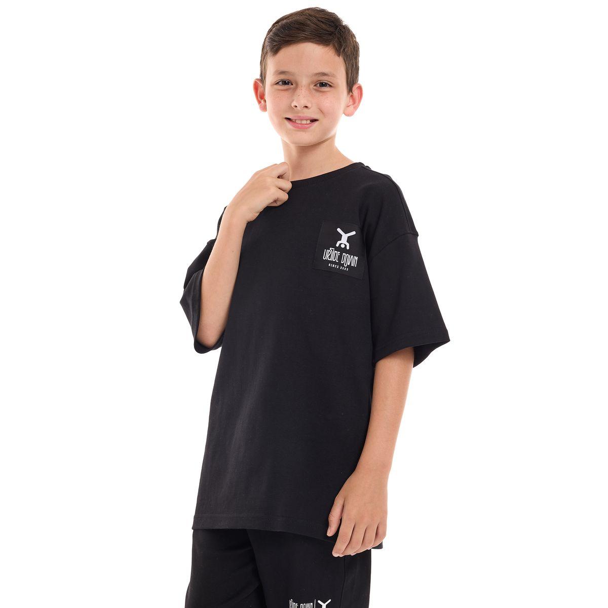 Victor and Jane X Styli  Dropped Shoulder Oversized T-Shirt & Shorts Set-boys-clothing-setsandcoords-image-3