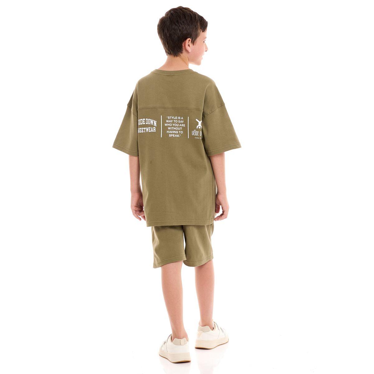 Victor and Jane X Styli  Dropped Shoulder Oversized T-Shirt & Shorts Set-boys-clothing-setsandcoords-image-2