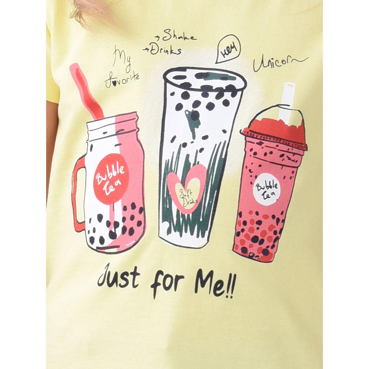 Victor and Jane X Styli  Bubble Tea Graphic Print T-Shirt-girls-clothing-tshirts-image-2