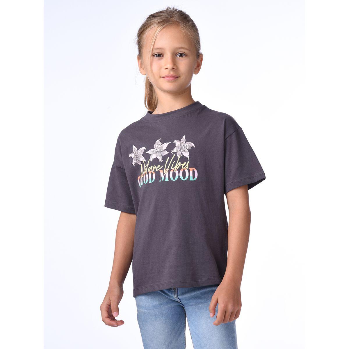 تيشيرت مطبع بطبعة جرافيك مع اكتاف مكشوفة فيكتور آند جين × ستايلي-girls-clothing-tshirts-image-2