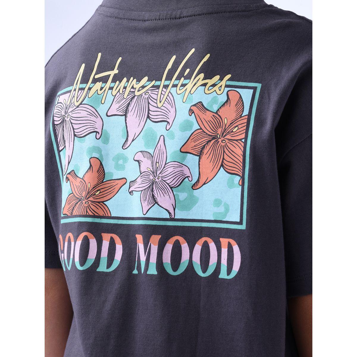 تيشيرت مطبع بطبعة جرافيك مع اكتاف مكشوفة فيكتور آند جين × ستايلي-girls-clothing-tshirts-image-6