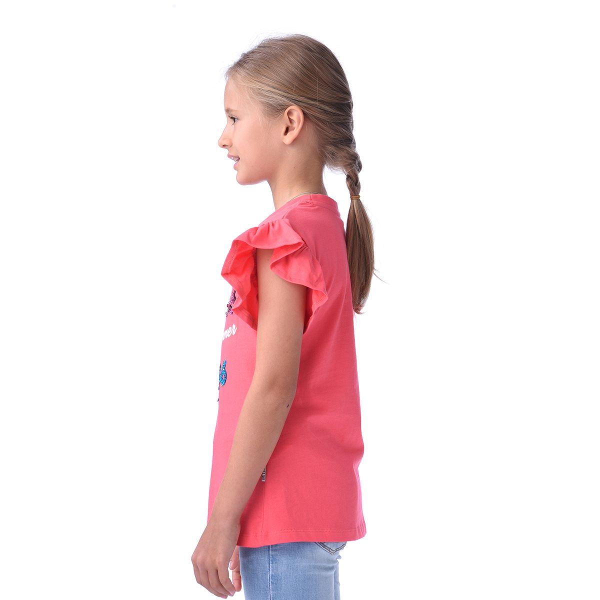 Victor and Jane X Styli  Sequined Ruffled Sleeves T-Shirt-girls-clothing-tshirts-image-3