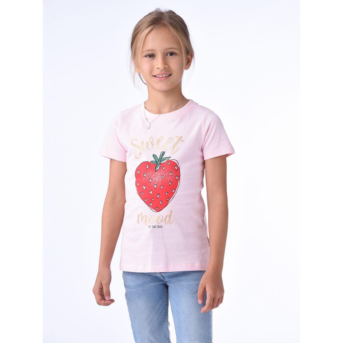 تيشيرت مطبع بطبعة فراولة مع اكمام قصيرة فيكتور آند جين × ستايلي-girls-clothing-tshirts-image-7
