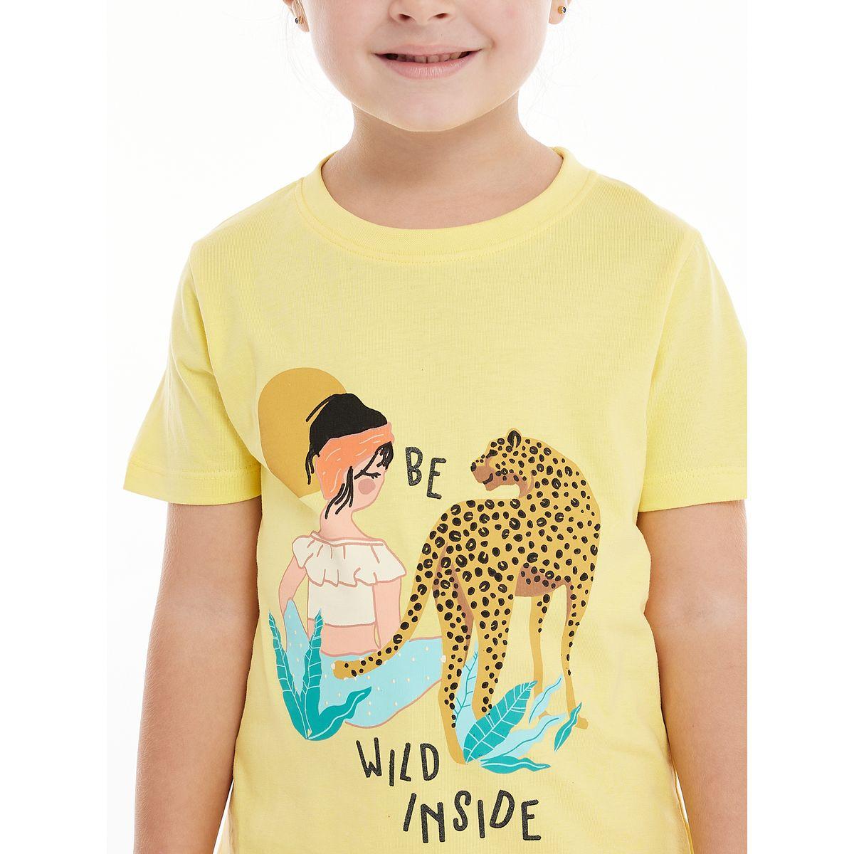 تيشيرت مطبع بطبعة حيوان فيكتور آند جين × ستايلي-girls-clothing-tshirts-image-4
