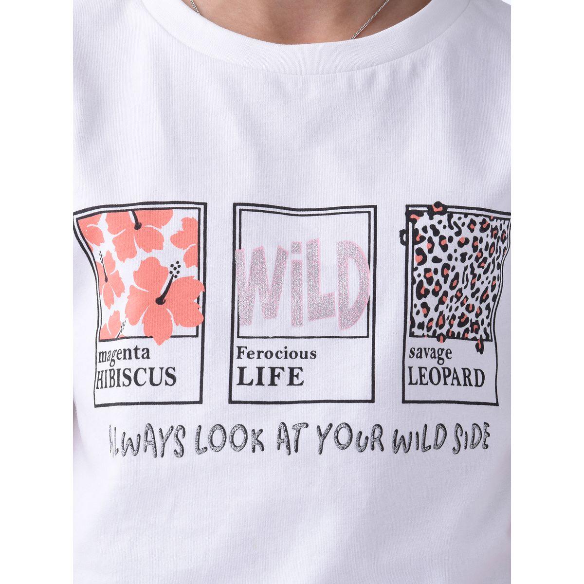 تيشيرت بطبعة جرافيك مع ياقة دائرية فيكتور آند جين × ستايلي-girls-clothing-tshirts-image-3