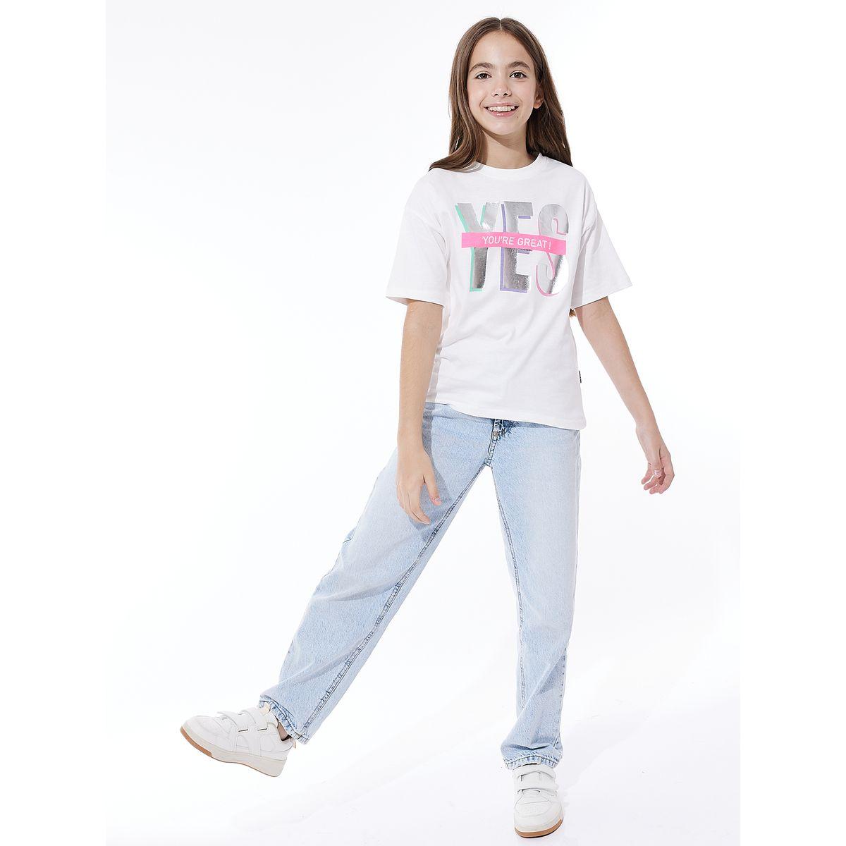 Victor and Jane X Styli  Foil Print Dropped Shoulder T-Shirt-girls-clothing-tshirts-image-4