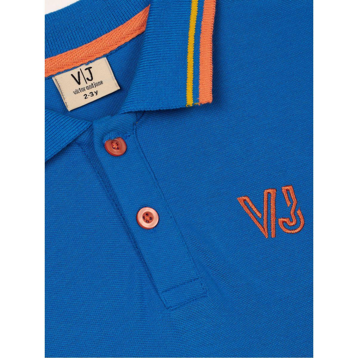 تيشيرت بياقة بولو مُطرّز بشعار الماركة فيكتور آند جين × ستايلي-boys-clothing-tshirtsandpolos-image-4