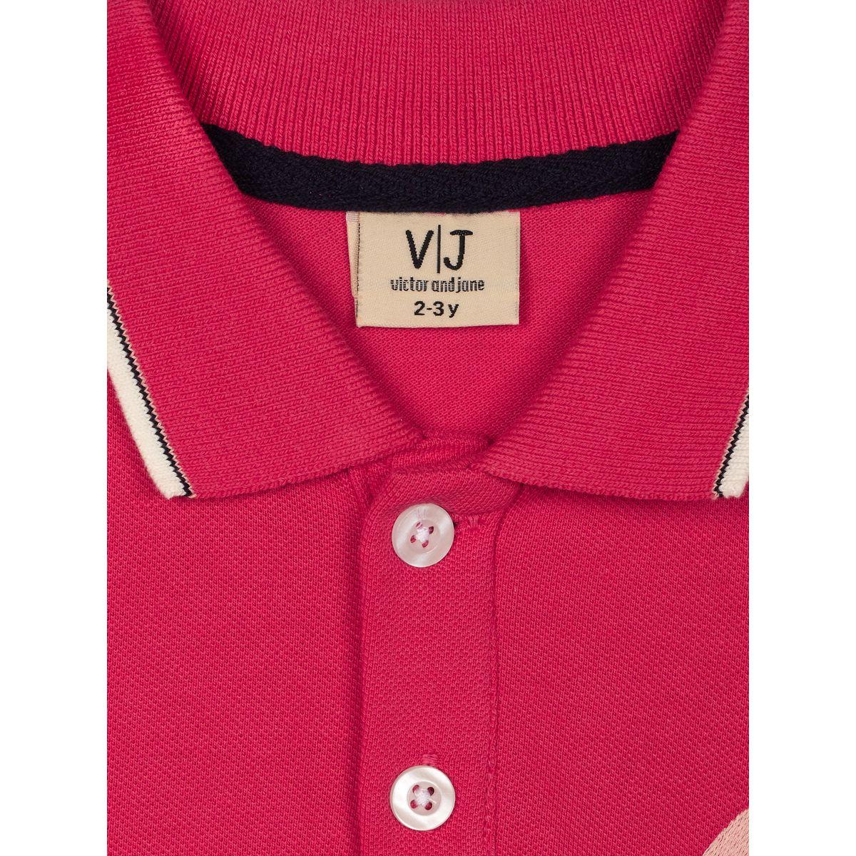 تيشيرت بياقة بولو واكمام قصيرة فيكتور آند جين × ستايلي-boys-clothing-tshirtsandpolos-image-3