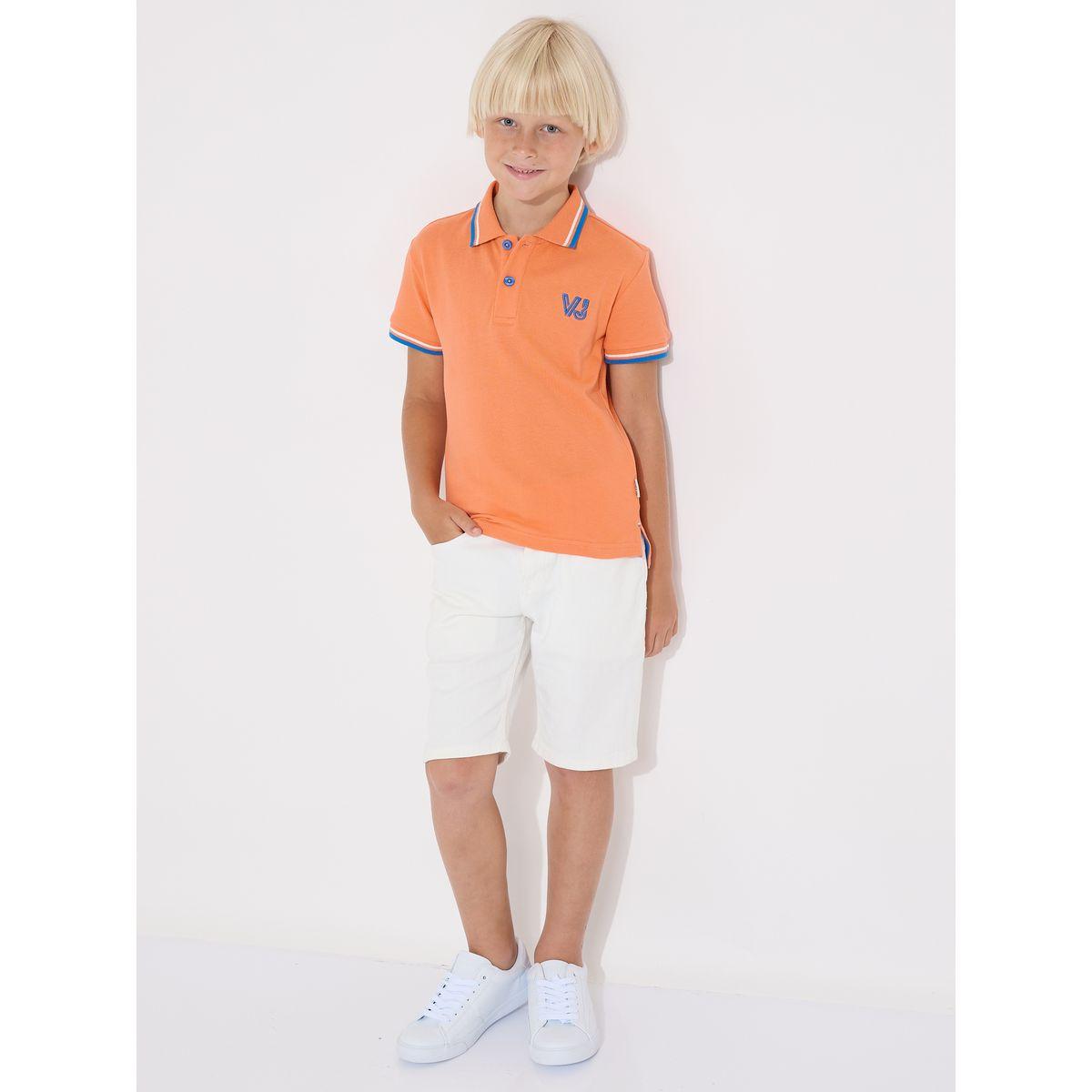 تيشيرت بياقة بولو مُطرّز بشعار الماركة فيكتور آند جين × ستايلي-boys-clothing-tshirtsandpolos-image-4