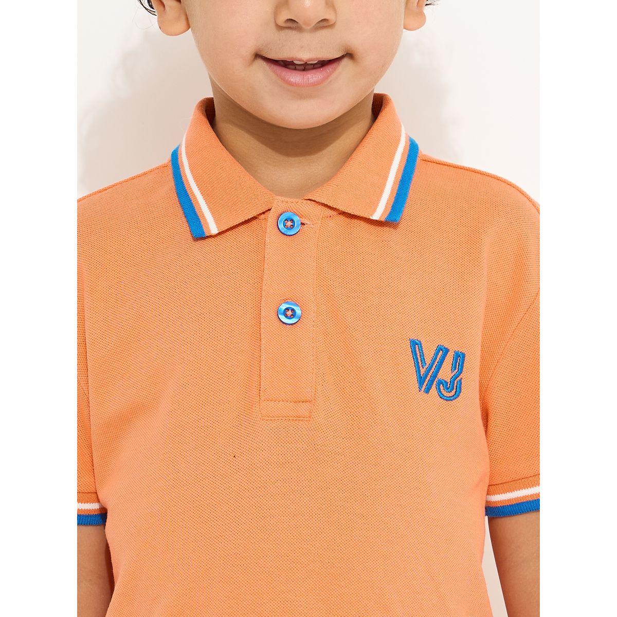 تيشيرت بياقة بولو مُطرّز بشعار الماركة فيكتور آند جين × ستايلي-boys-clothing-tshirtsandpolos-image-6