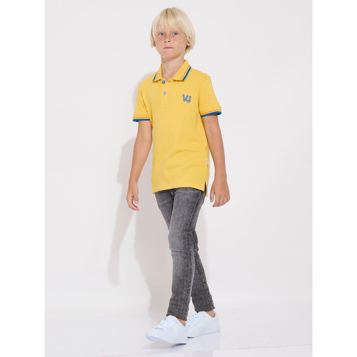 تيشيرت بياقة بولو مع شعار مُطرّز فيكتور آند جين × ستايلي-boys-clothing-tshirtsandpolos-image-4