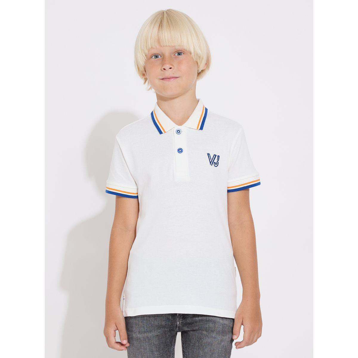 تيشيرت بياقة بولو مع شعار مُطرّز فيكتور آند جين × ستايلي-boys-clothing-tshirtsandpolos-image-1