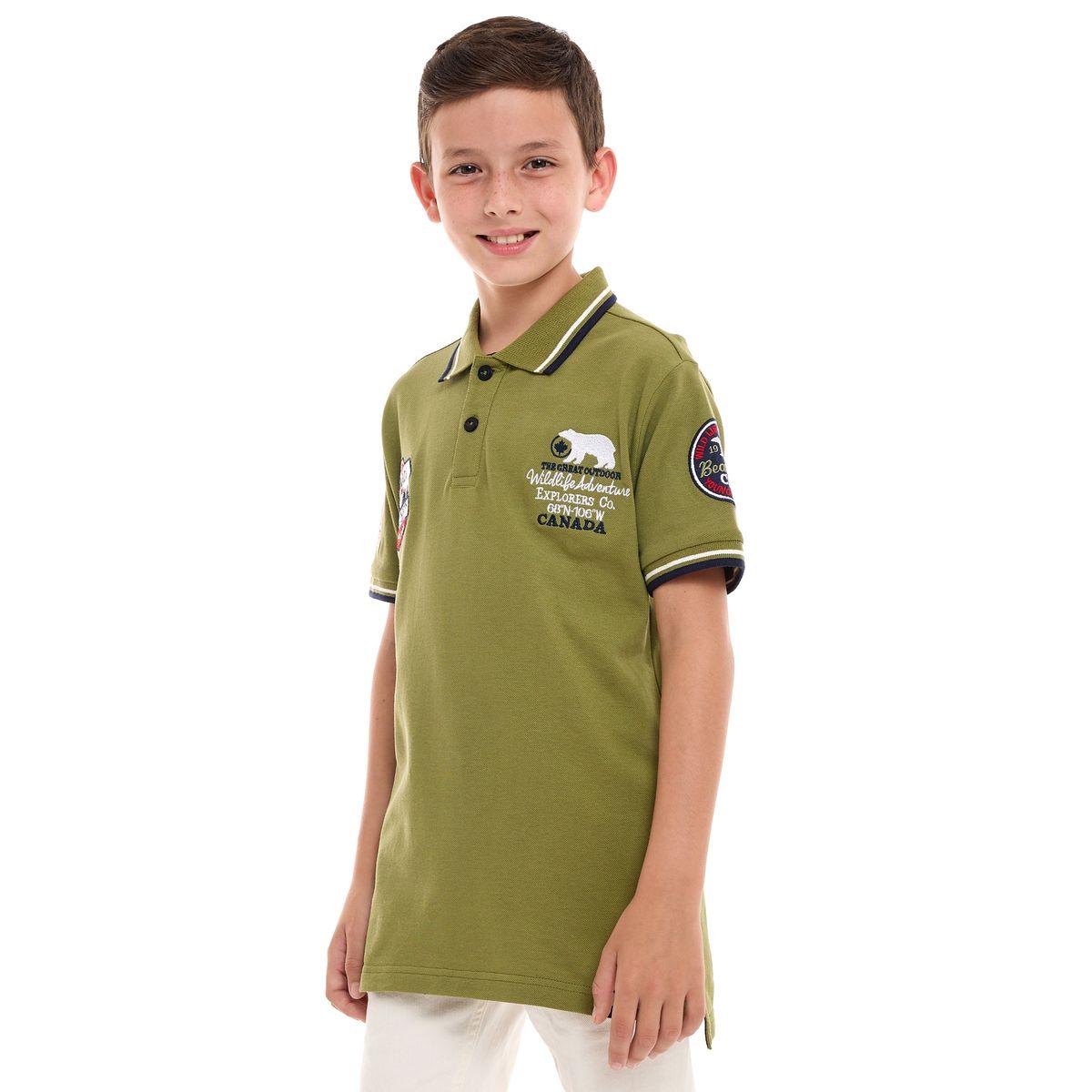 تيشيرت مُطرّز بياقة بولو مع ازرار فيكتور آند جين × ستايلي-boys-clothing-tshirtsandpolos-image-2