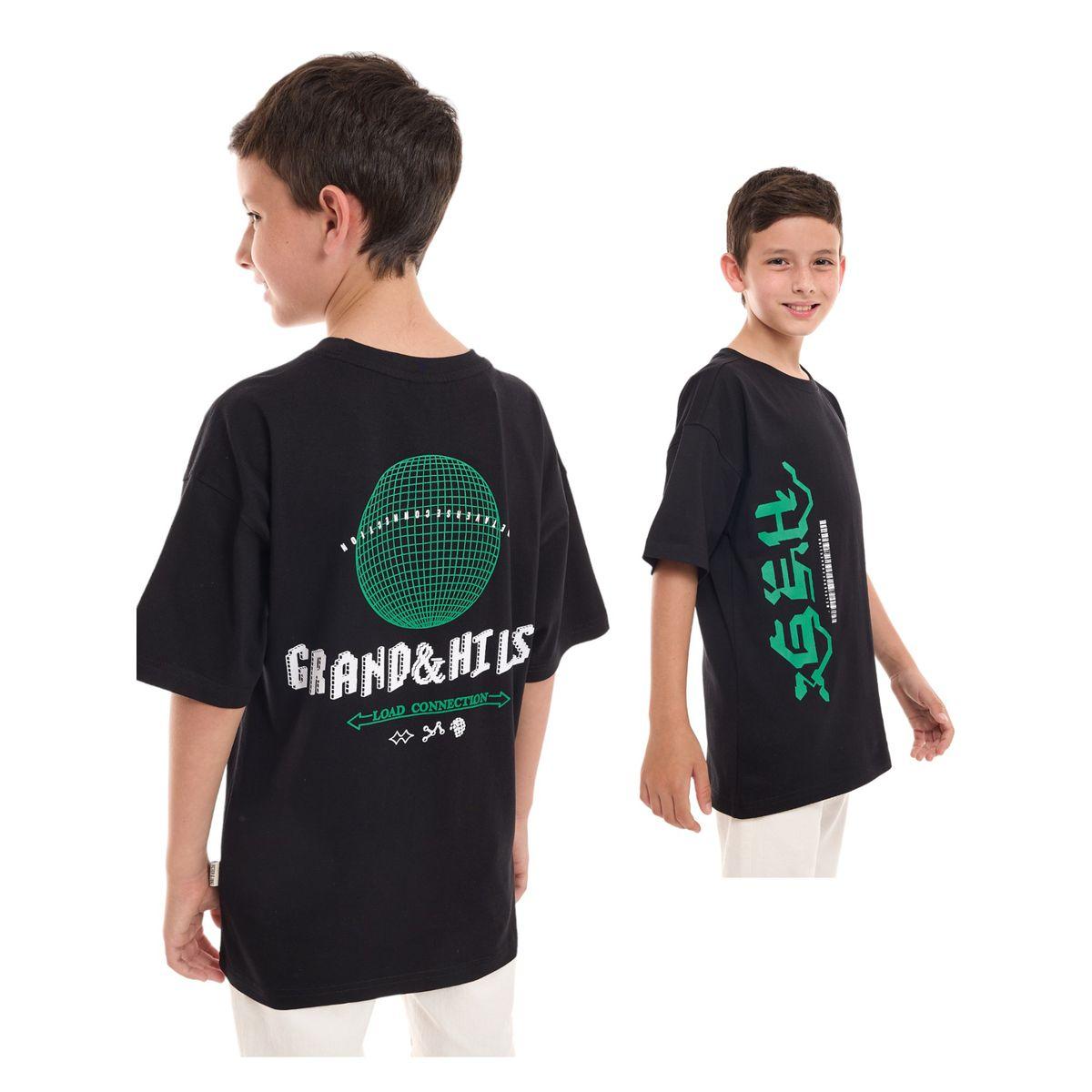 Victor and Jane X Styli  Round Neck Graphic Print Oversized T-Shirt-boys-clothing-tshirtsandpolos-image-1