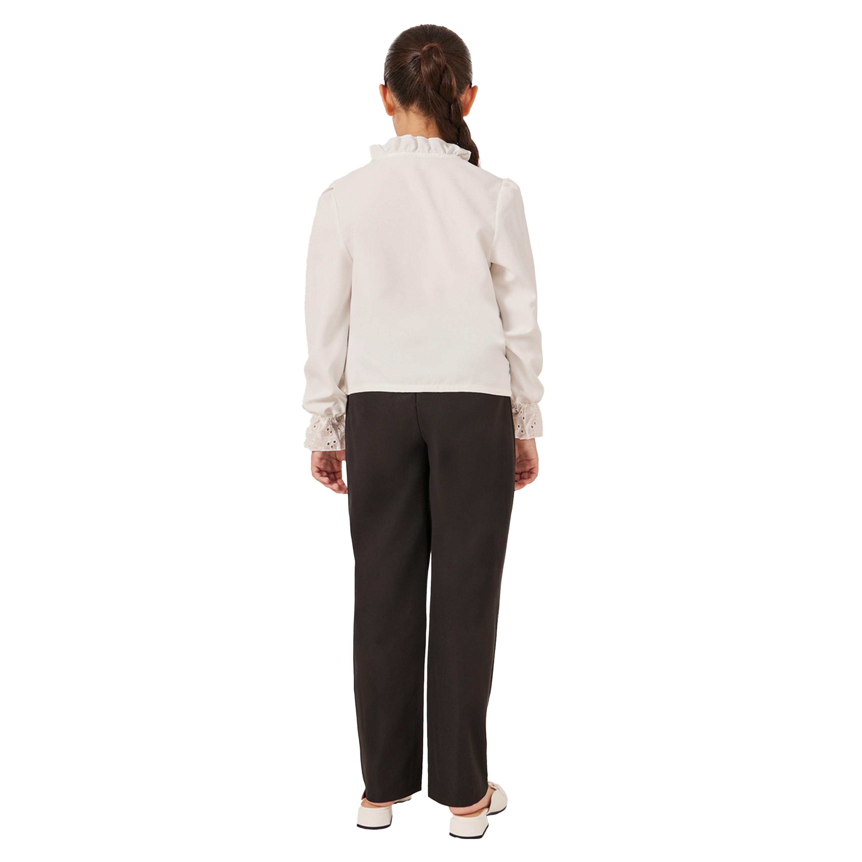Styli Schiffli Detail Buttoned Top and Wide Leg Pants Set-girls-clothing-setsandcoords-image-4