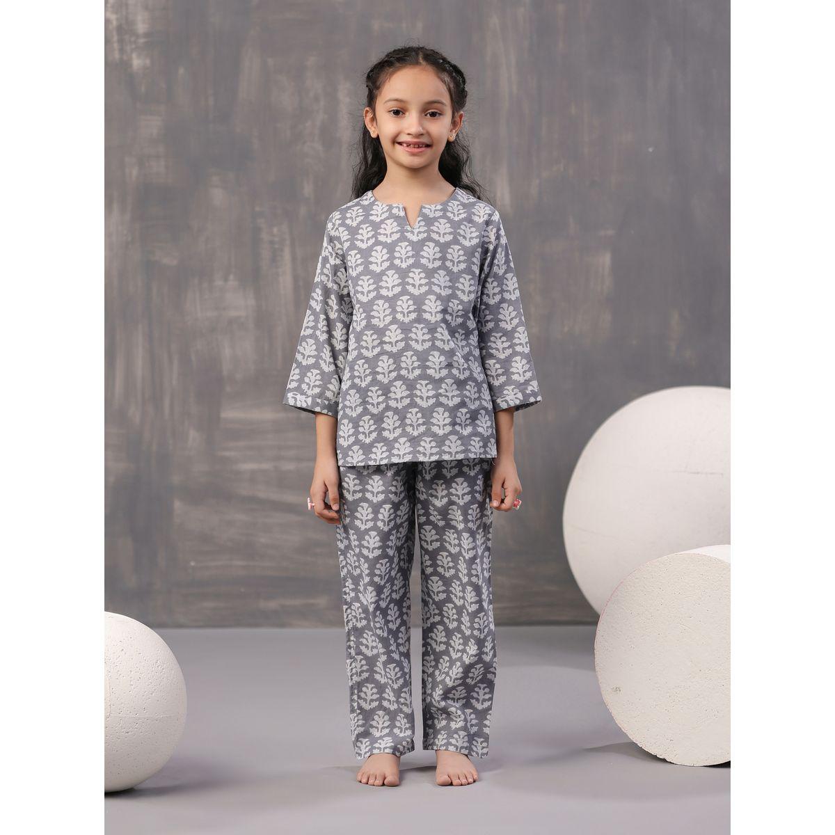 Sanskrutihomes X Styli  Floral Print Top & Pyjama Set-girls-clothing-nightwear-image-1