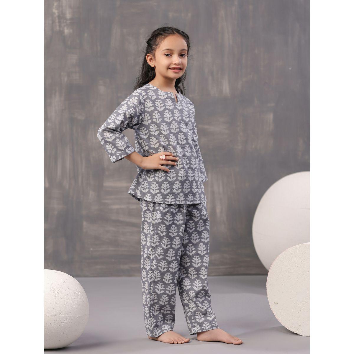 Sanskrutihomes X Styli  Floral Print Top & Pyjama Set-girls-clothing-nightwear-image-2
